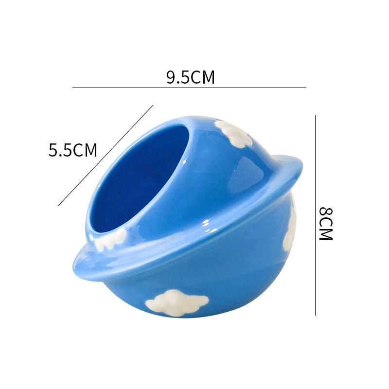 Breathable Planet Hamster Nest Ceramic Hideout for Small Pets 9.5*9.5*8cm