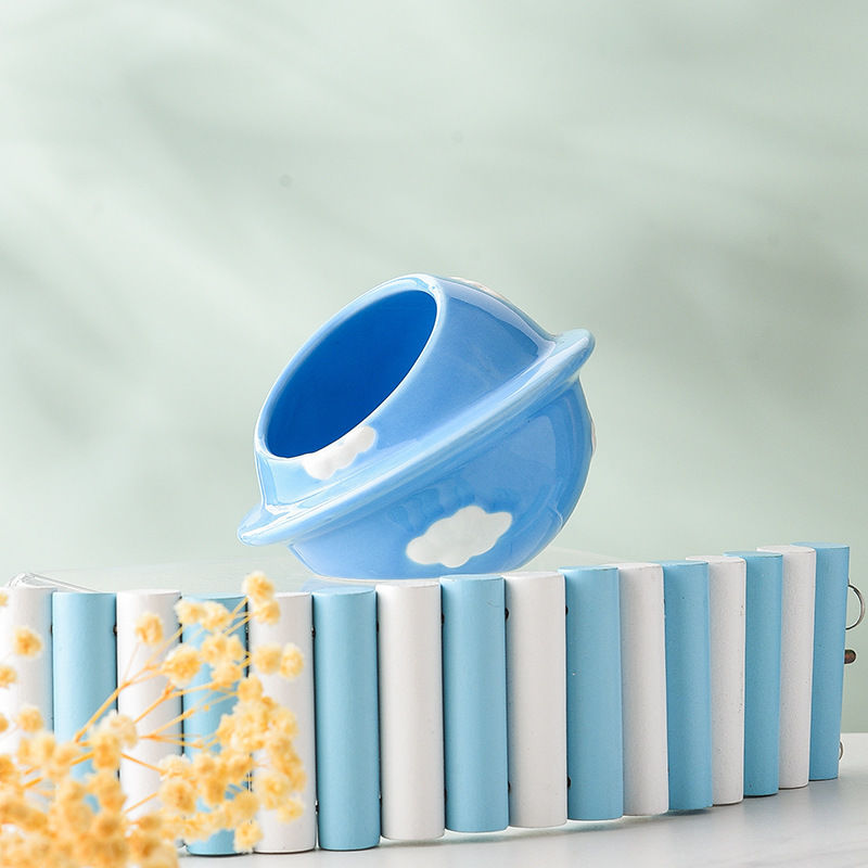 Breathable Planet Hamster Nest Ceramic Hideout for Small Pets 9.5*9.5*8cm