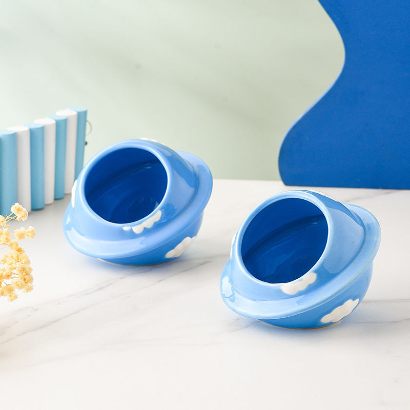 Breathable Planet Hamster Nest Ceramic Hideout for Small Pets 9.5*9.5*8cm