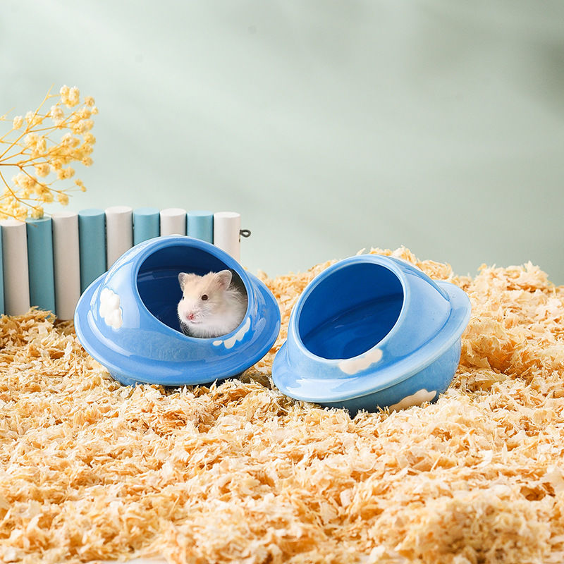 Breathable Planet Hamster Nest Ceramic Hideout for Small Pets 9.5*9.5*8cm