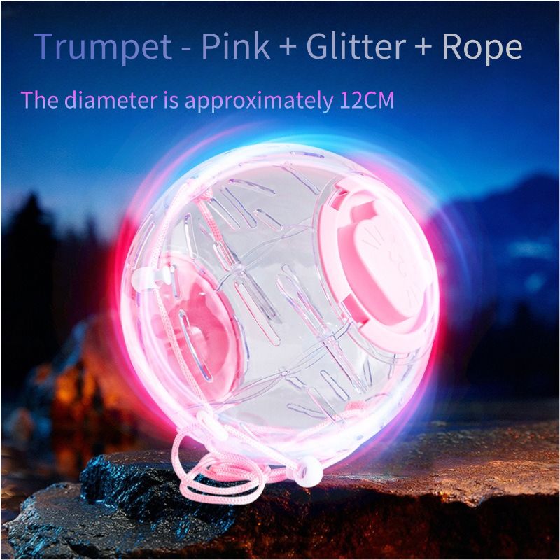 Transparent Syrian Hamster Exercise Ball Portable Running Wheel Toy For Gerbils, Small Pets