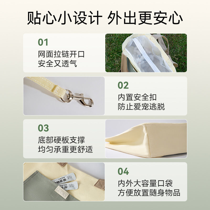 Solid-Color Canvas Pet Carrier Backpack for Cats and Small Dogs